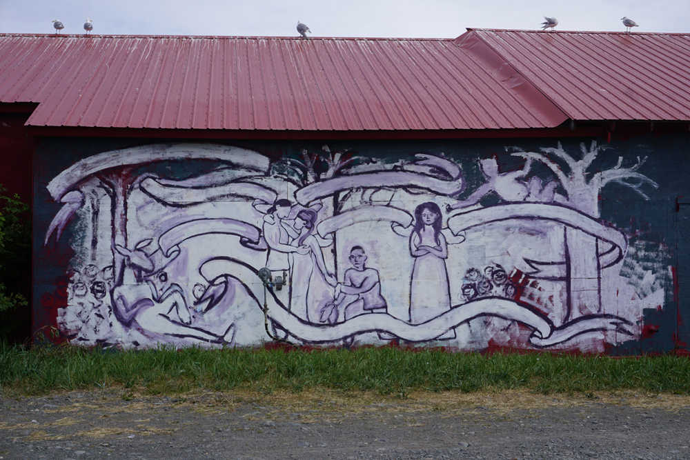 A new mural by Jennifer Norton is on the north wall of Pier One Theatre on the Homer Spit.