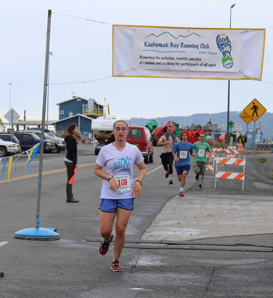 Alison McCarron, 15, finishes the Spit Run in 65th place with a time of 0:51:16.26.