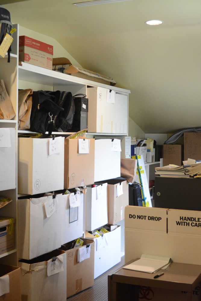 The evidence locker at the Homer Police station overflows with evidence dating back to the 1970s.