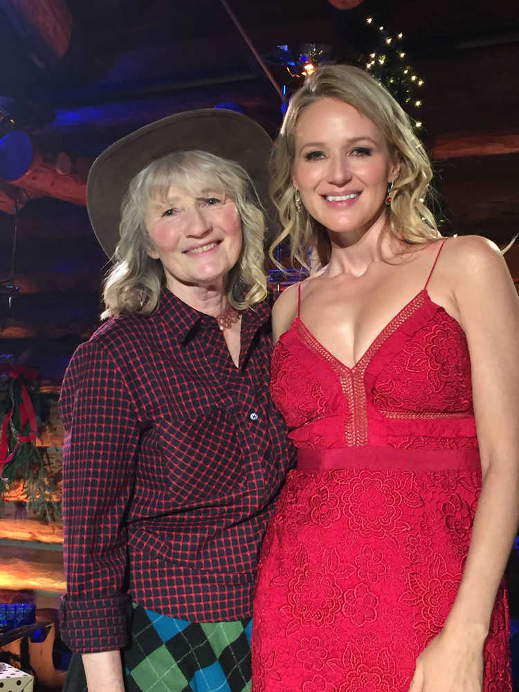 Mossy Kilcher, left, poses with her niece, Jewel Kilcher, right, at the taping Dec. 11 and 13 in Nashville of "Holiday Homecoming with Jewel." The show airs at 9 a.m. Christmas Day locally on KTVA CBS Channel 11 and at 1 p.m. Eastern Standard Time on other CBS TV stations.