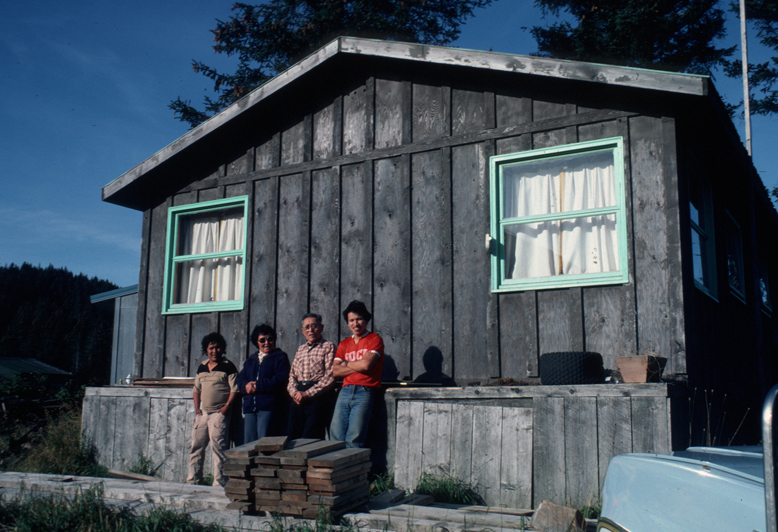 Villagers in Port Graham pose outside of a house in 2003.-Photo courtesy of the Pratt Museum