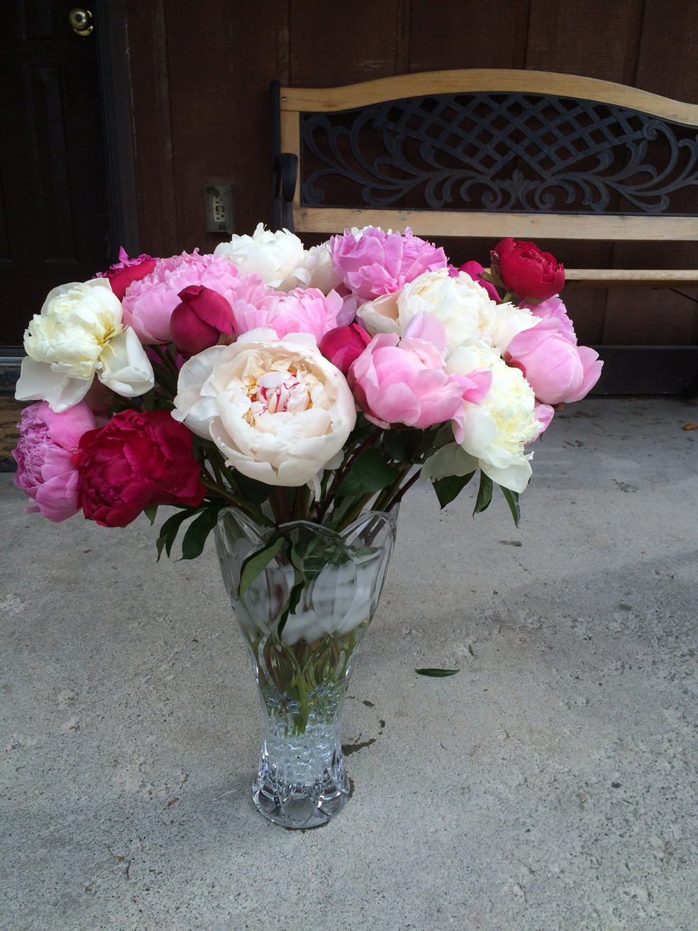 Alaska Perfect Peony owner Rita Jo Shoultz of Homer prepared a bouquet for President Obama’s hotel suite in Anchorage. Shoultz credited Sen. Lisa Murkowski, R-Alaska, for making it possible for her peonies to play a part in the presidential visit.-Photo provided