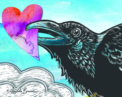 Amanda Brannon’s raven shows her whimsical approach to Alaska wildlife.-Image provided