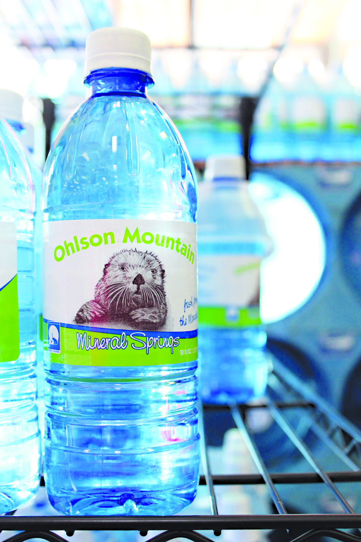 The artwork of Kachemak Bay Campus student Mirimia Kuzmin is featured on the 20-ounce bottles of water from Ohlson Mountain Mineral Springs H20.-Photo by Anna Frost, Homer News