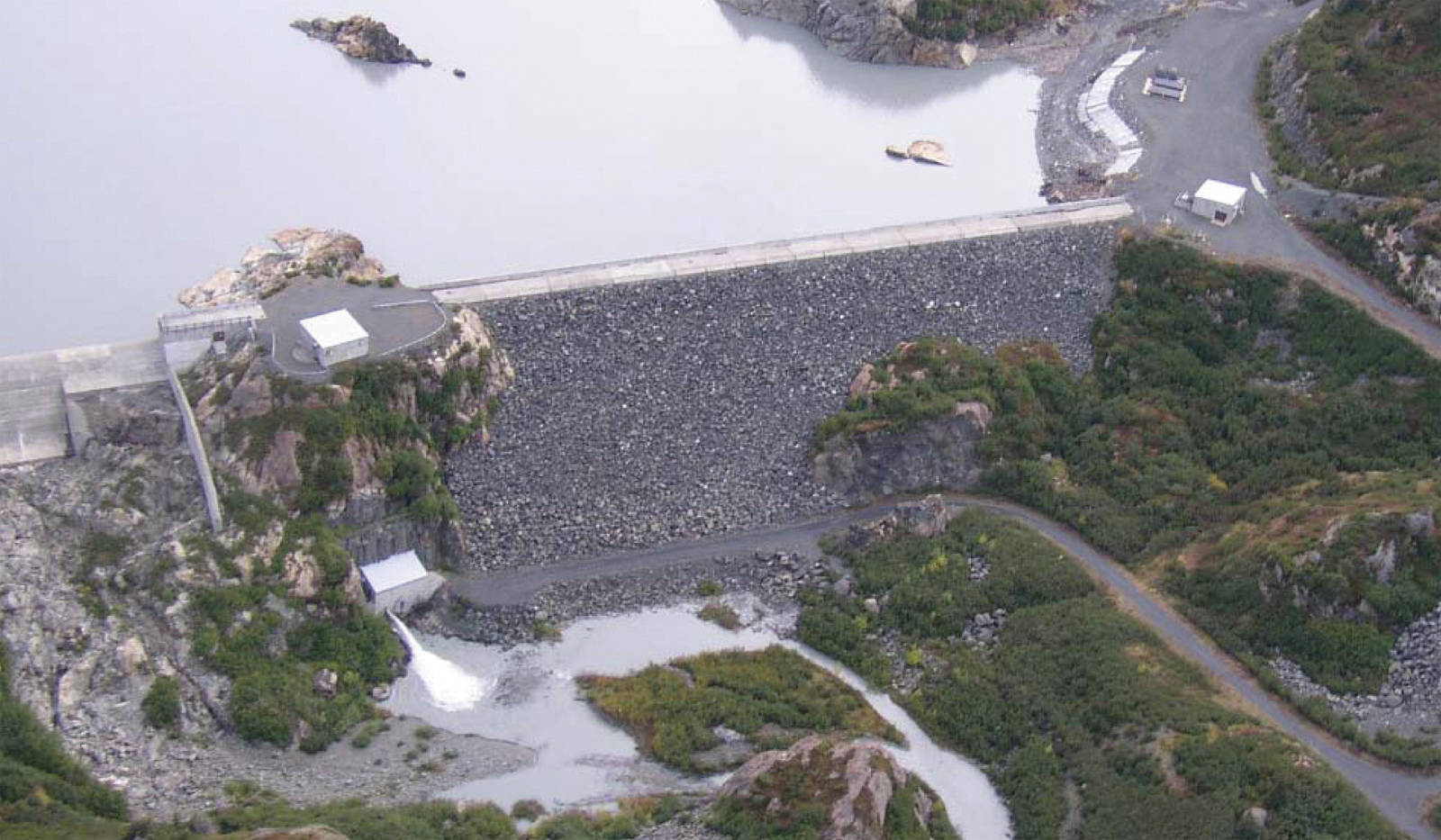 Open since 1991, the Bradley Lake hydropower plant 30 miles east of Homer supplies the cheapest energy on the Railbelt at about 4 cents per kilowatt hour. (Image/Alaska Energy Authority)