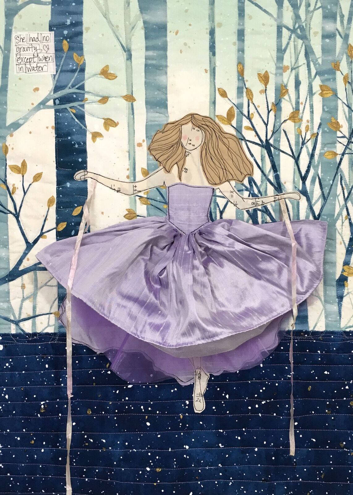 “Night Princess,” from Carrie Payne’s exhibit, “Stitched Adventures and Tales.” (Photo provided)