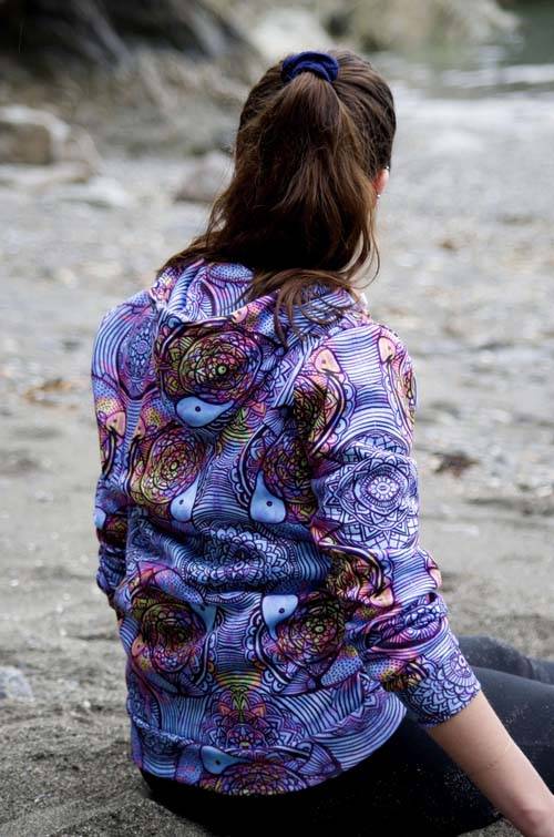 Photo provided Amy Kruse incorporates her acrylic paintings into the design of her clothing line.