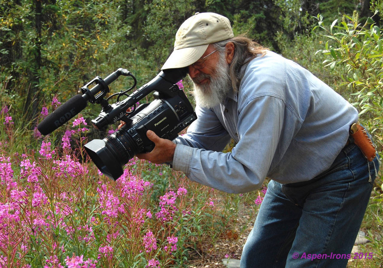 Tom Irons films in the summer of 2015 as part of an ongoing chronicle with wife Jean Aspen of life at the cabin, Kernwood, on the Chandalar River in the Brooks Range. (Photo provided by Jean Aspen and Tom Irons)