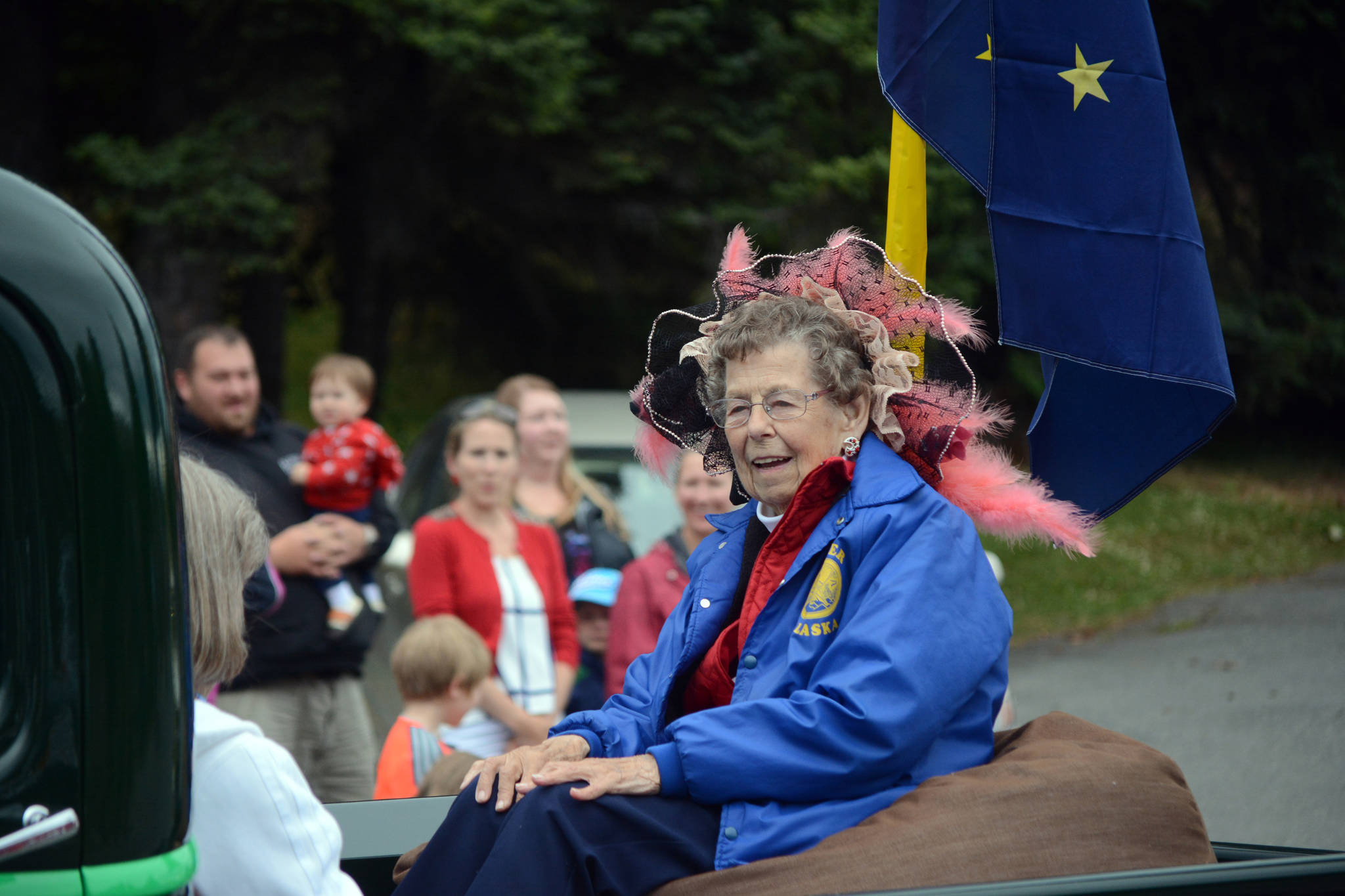 Tepa Rogers was honored in the 2015 Fourth of July parade as the resident who has lived in Homer the longest. (Photo by Michael Armstrong, Homer News)