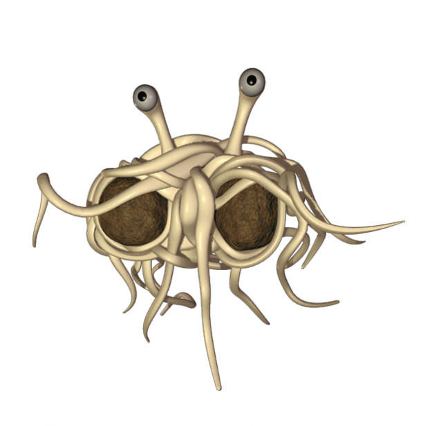 This image from the Church of the Flying Spaghetti Monster website depicts the church’s deity. (Photo by Church of the Flying Spaghetti Monster, www.venganza.org)