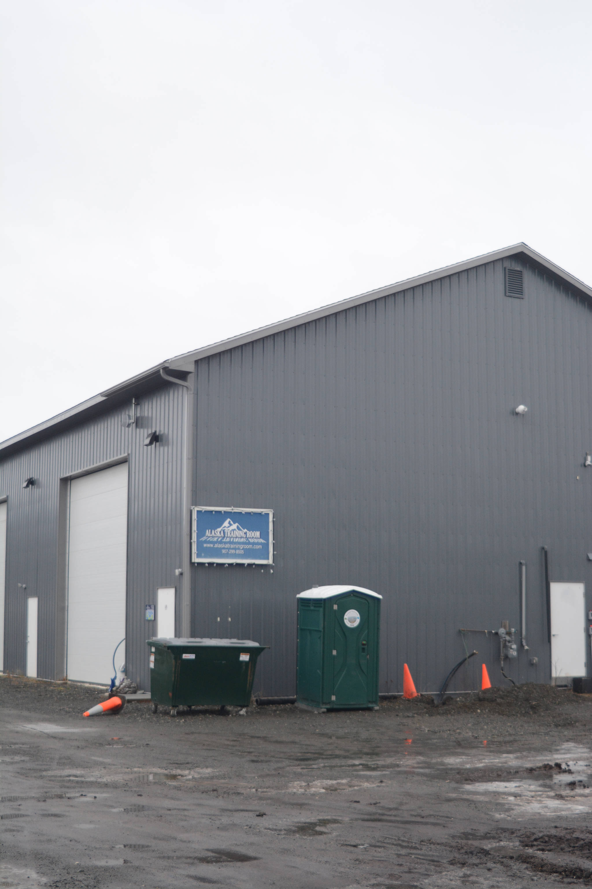 Alaska Loven It plans to operate a marijuana standard cultivation facility in this 5,000-square-foot building, shown in this Tuesday, Jan. 16, 2018 photo, on Kachemak Drive near the east end of the Homer Airport runway. Alaska Training Room currently uses the front of the building, but owner Mary Jo Campbell said she plans to move this month to a new location on Ocean Drive. (Photo by Michael Armstrong/Homer News).