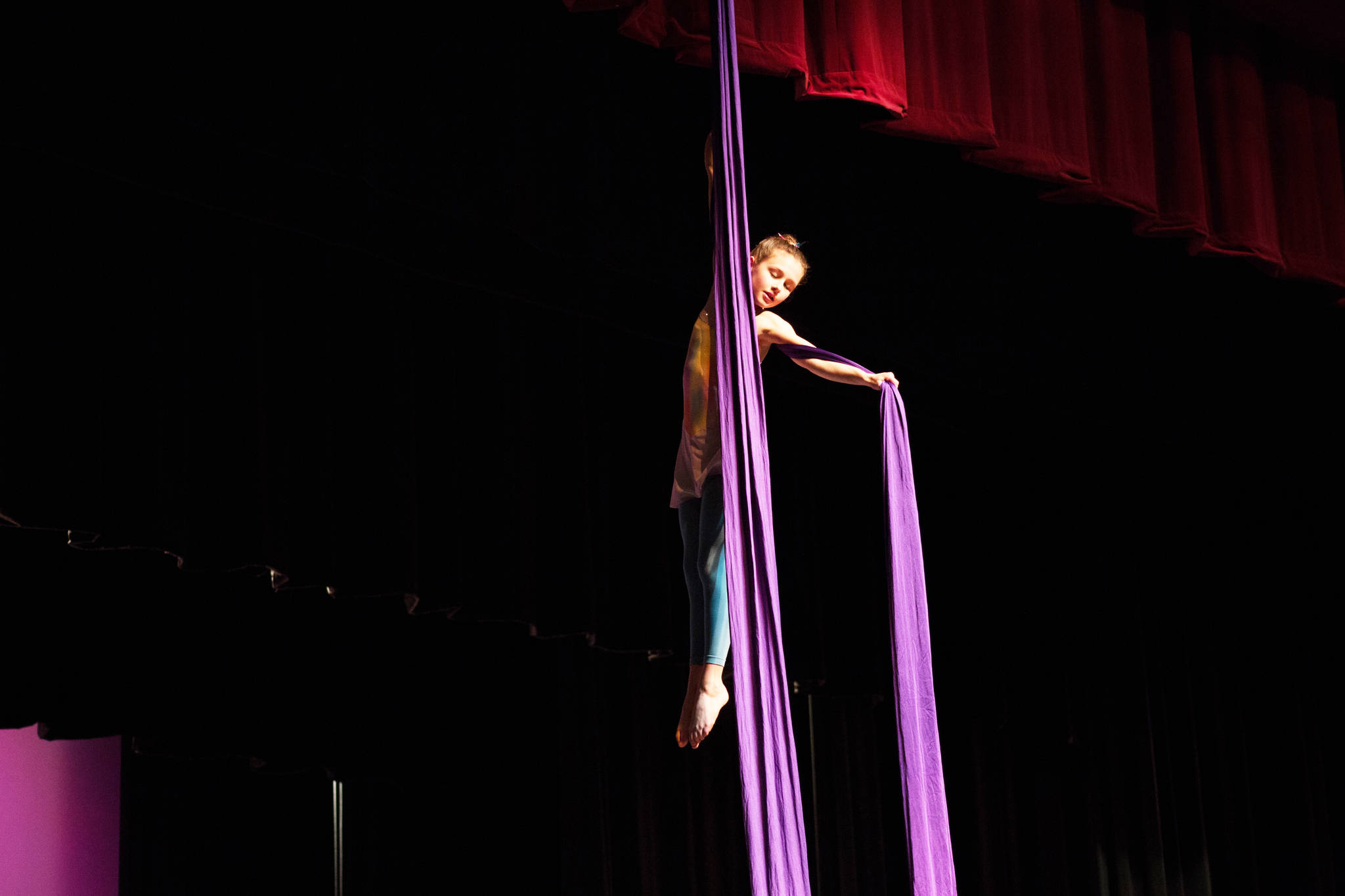 Photo provided Silks performer Ireland Styvar performs aerial silks at the 2016 Jubilee!