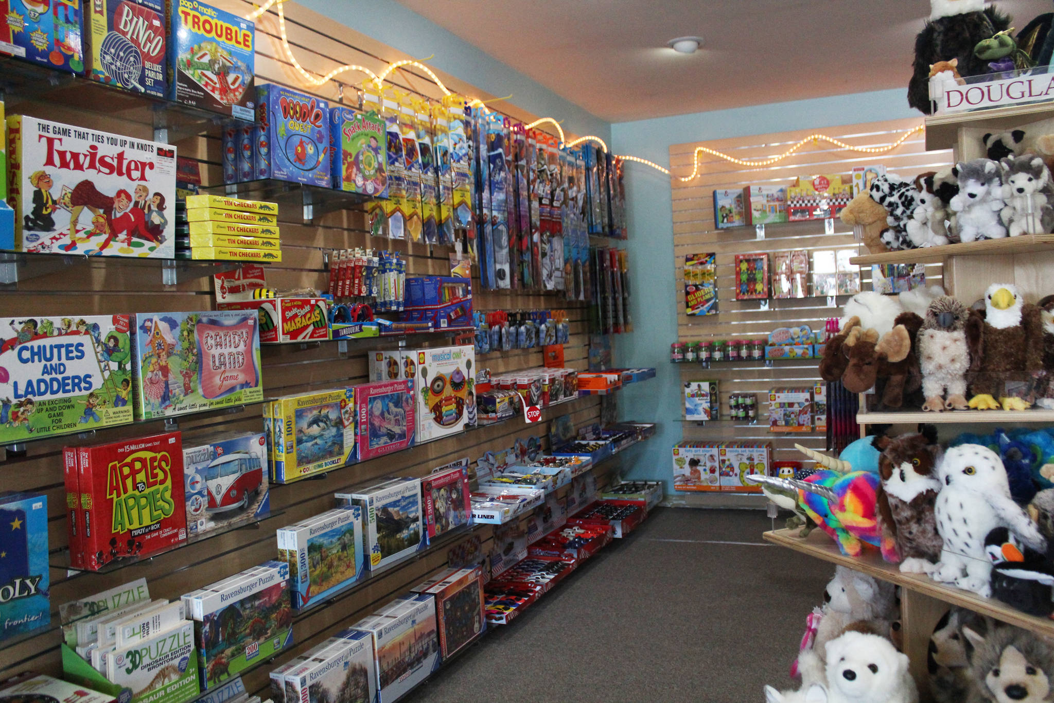 The inside of Captain’s Toy Chest, a new toy store shown here Thursday, June 7, 2018 in Homer, Alaska, brims with amusing and educational toys for kids. (Photo by Megan Pacer/Homer News)