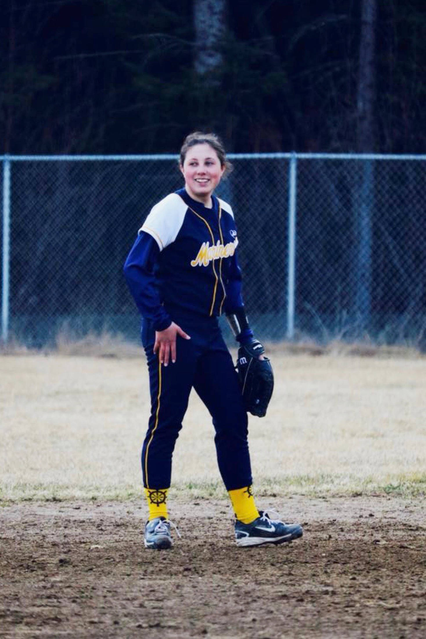 Photo by Amy Mitchell Homer High School freshman Hannah Hatfield, pictured here, made the All-Tournament Team for Division II girls softball in the state. The Homer girls team received the Academic Award with a combined GPA of 3.54.