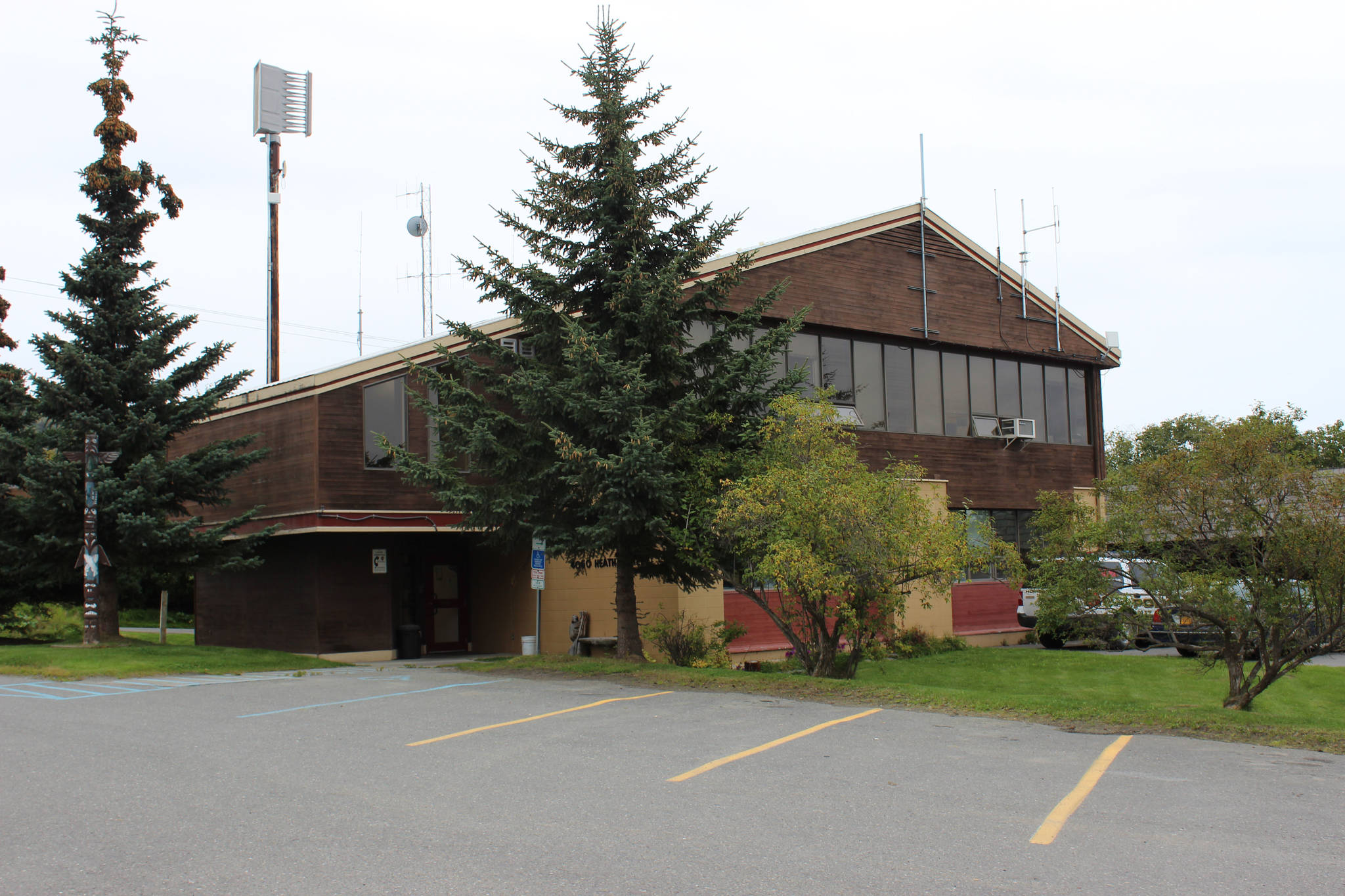 The 39-year-old current Homer Police Station at its location on upper Heath Street near Homer High School and above the Homer Volunteer Fire Department. (Homer News file photo)