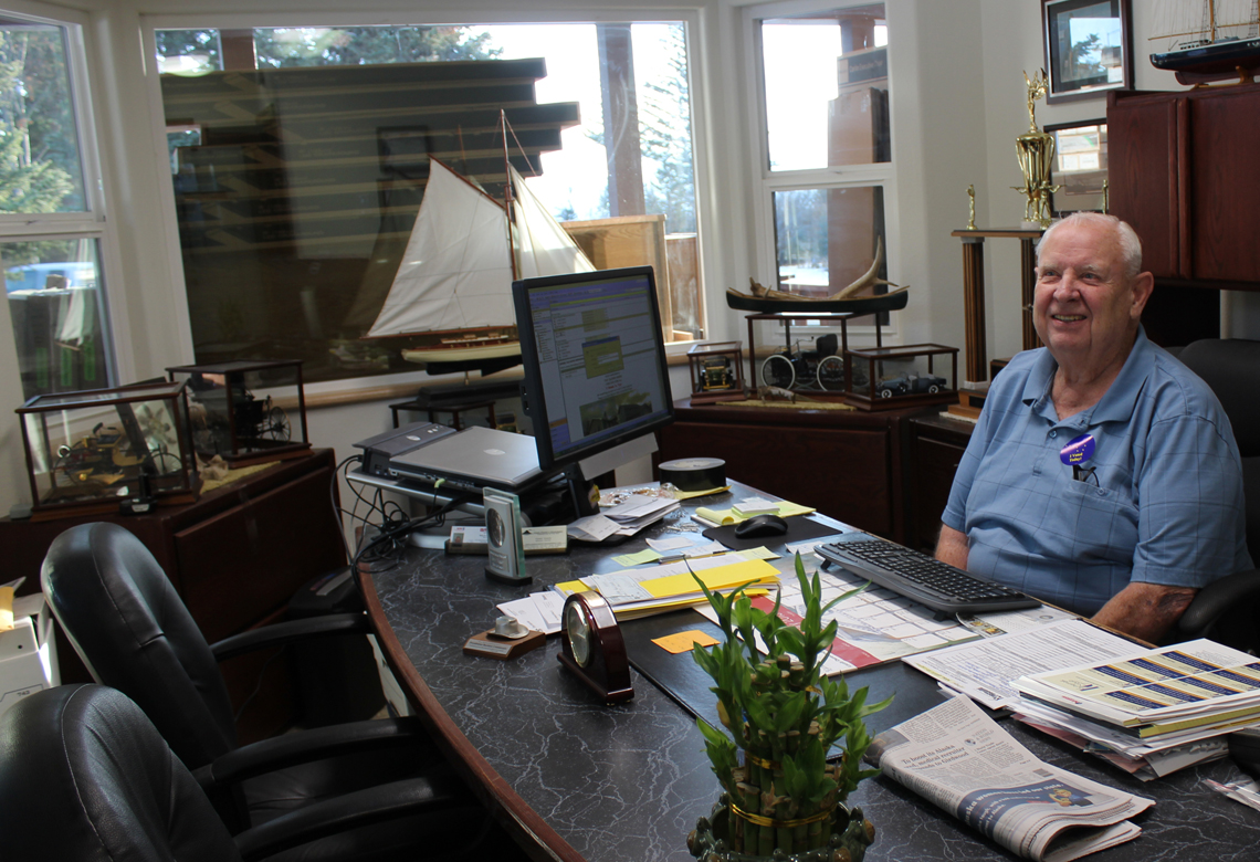 Kachemak Group owner-broker Terry Yager talks about reasons for dropping his ReMax franchise and forming Kachemak Group, with offices on the ground floor of Windjammer Suites.-Photo by McKibben Jackinsky, Homer News
