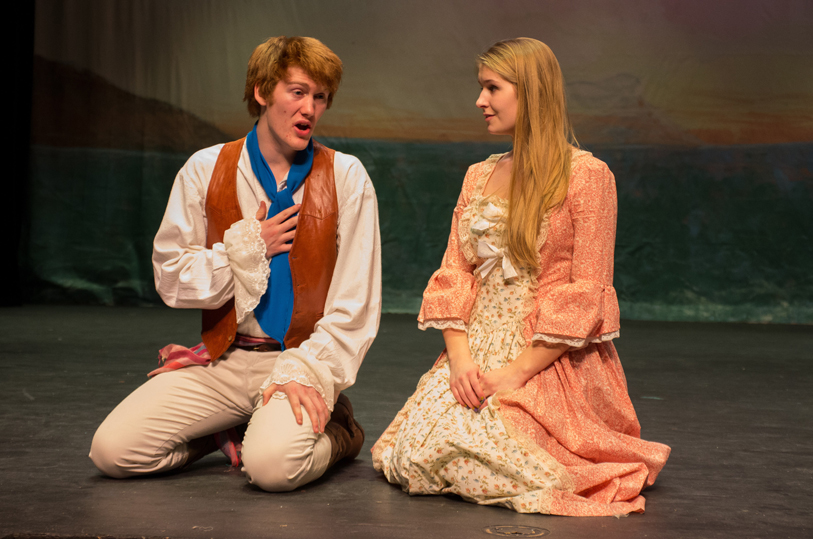 August Kilcher as Frederic, left, and Megan Kirsis as Mabel, right, perform a duet.-Photo by Axel Gillam