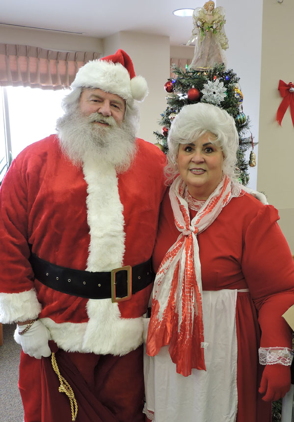Santa and Mrs. Claus pay a visit to residents of South Peninsula Hospital Long Term Care Unit.