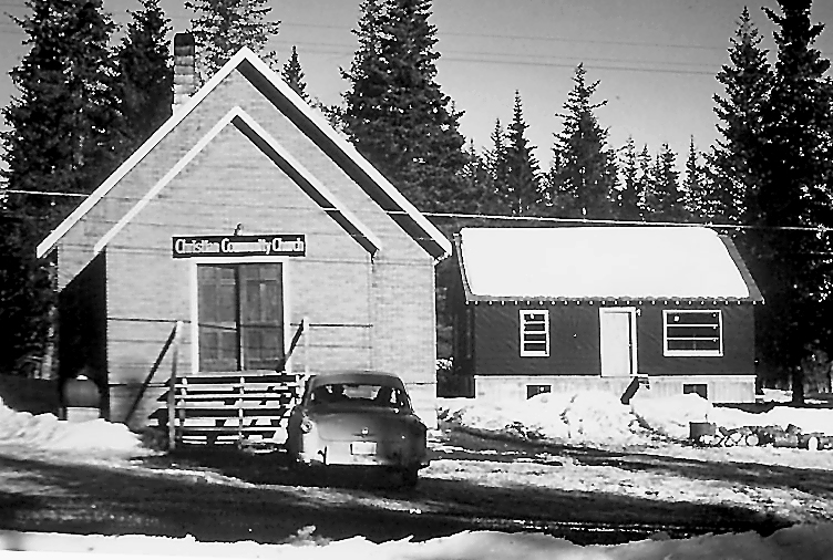 The Christian Community Church and parsonage on Bartlett Street is shown in this 1950s photo.