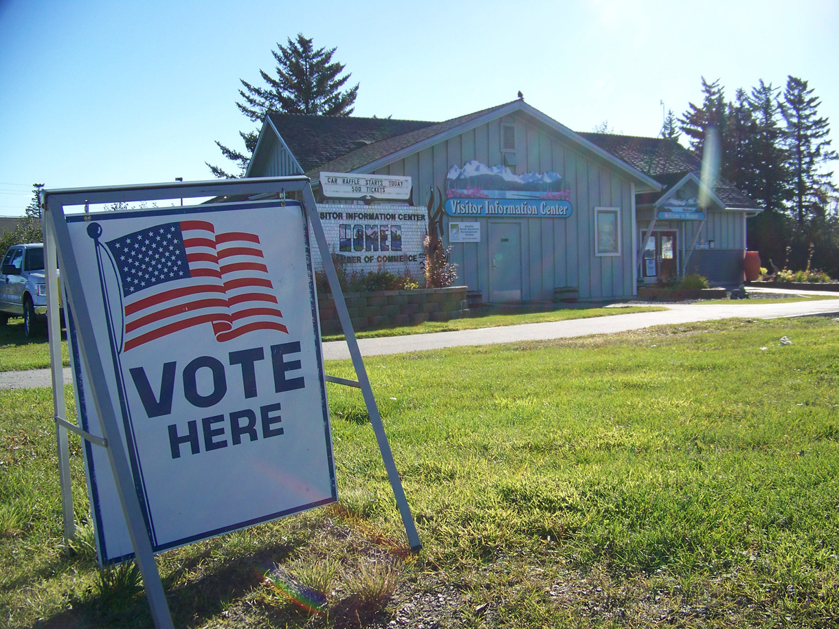 The Homer Chamber of Commerce and Visitor Center serves as the polling location for the Diamond Ridge Precinct. -Photo by McKibben Jackinsky Homer News