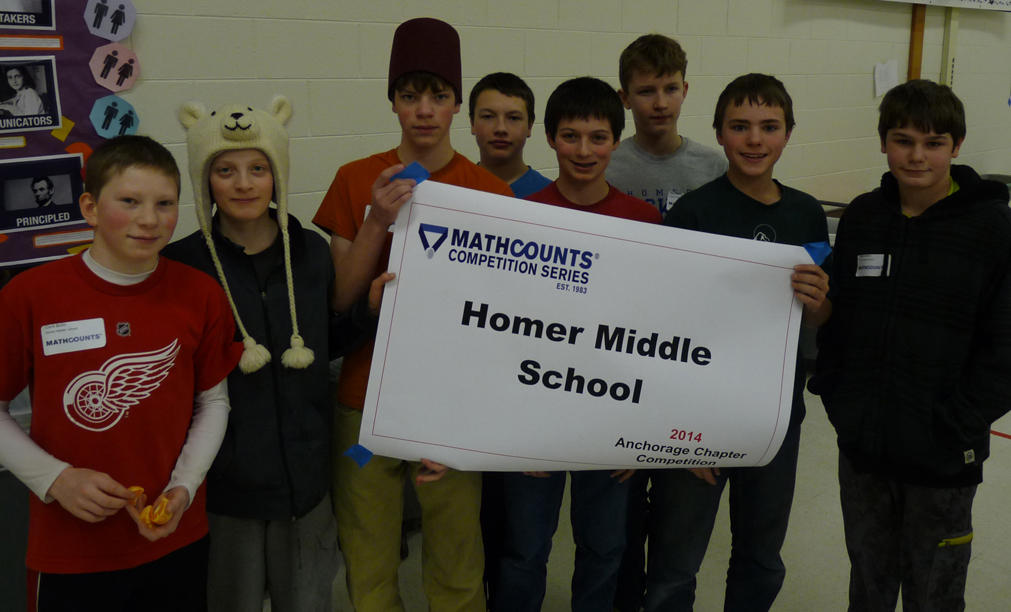 From left: Clark Bollin, seventh grade; Willem Strydom, seventh grade; Caleb Rauch, seventh grade; Tim Blakely, eighth grade; Douglas Dean, eighth grade; Ben Kettle, eighth grade; Denver Waclawski, eighth grade; and Dakota Harris, seventh grade.-Photo provided