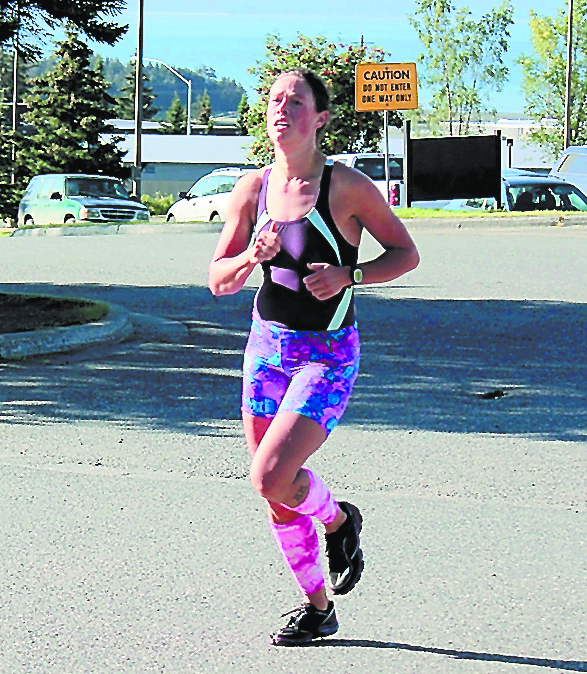 Hanna Young had the fastest time for female competitors in Saturday’s Triathlon. She finished with a time of 1:52:47.