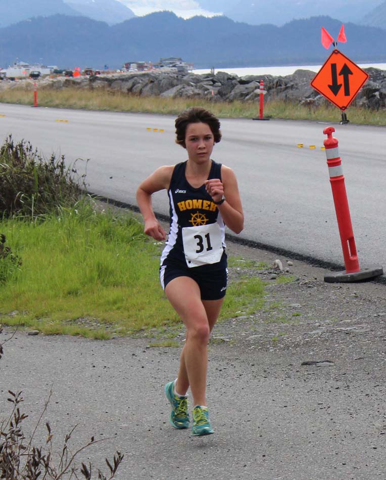 Molly Mitchell is the Mariner’s lead runner on the girls varsity team. -Photo by McKibben Jackinsky, Homer News