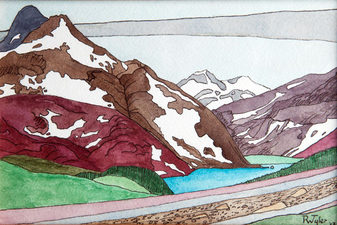 R.W. Tyler’s landscape is part of his show, “His Ashai and His Subjects,” at Ptarmigan Arts.-Photo provided