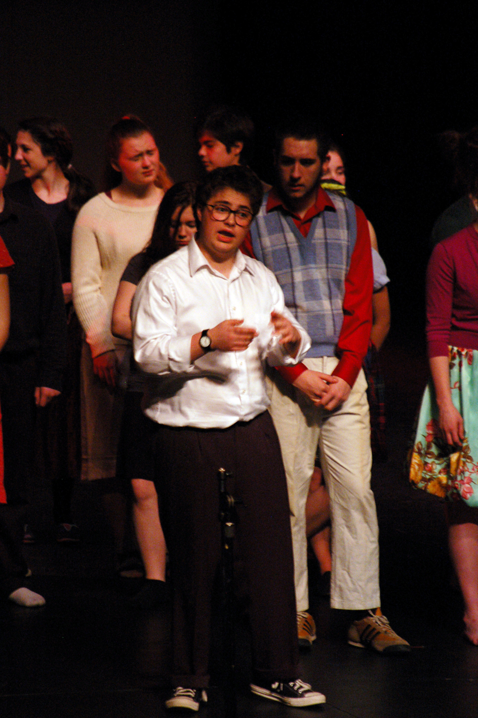 Nolan Bunting performs in “The Sound of Plaid.”-Photo by Michael Armstrong, Homer News