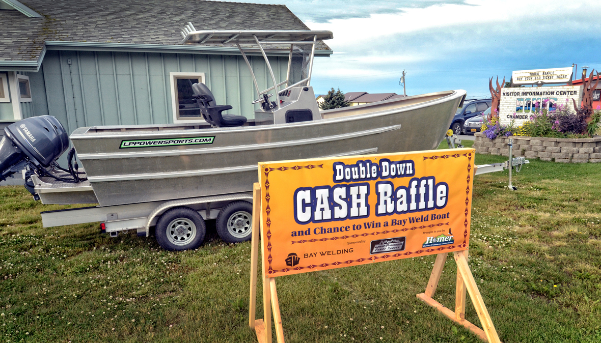 In the Homer Chamber of Commerce’s Double Down Cash Raffle, ticket holders also have a chance to win a Bay Weld Boat or credit at Bay Weld Boats.