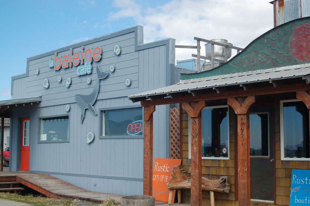 La Baleine Cafe, on the Homer Spit across from the Seafarers Memorial, also is next to RusticWild, a home goods boutique also owned by the Dixon family.-Photo by Michael Armstrong, Homer News
