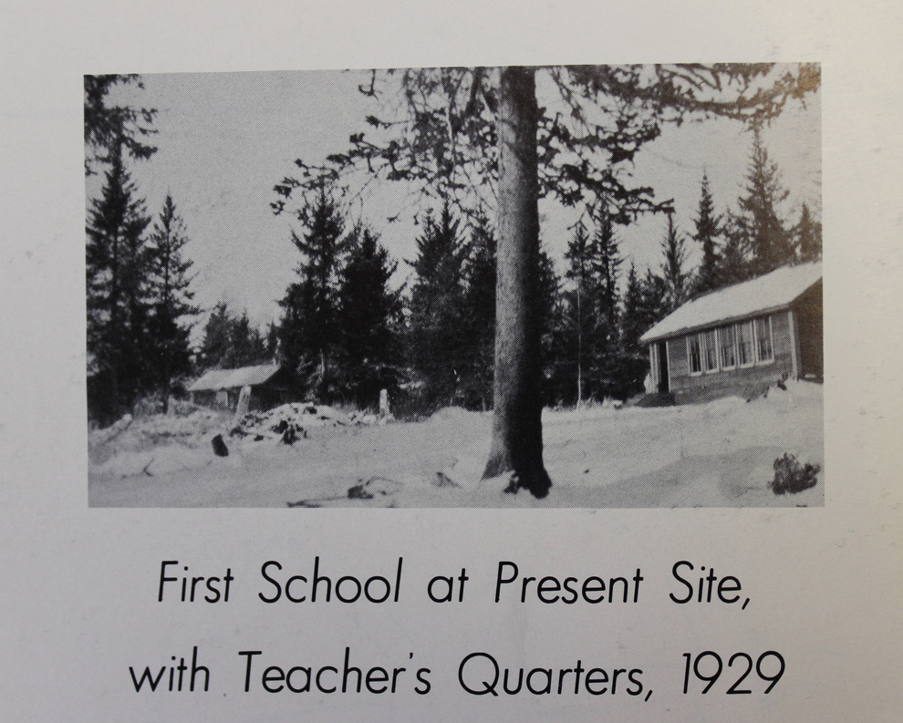 Homer’s first school included teachers quarters.-Photos from 1964 Mariners Log