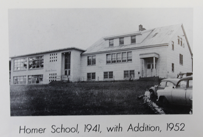 By 1952, Homer students attended classes in a more modern school facility. -Photos from 1964 Mariners Log