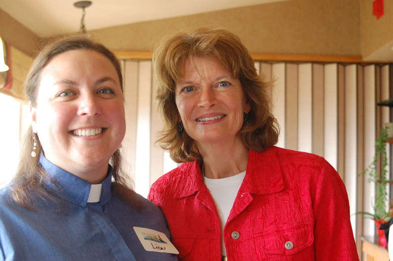 Reverend Lisa Talbott with Senator Lisa Murkowski-Photo provided