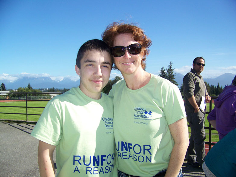 Diagnosed with neurofibromatosis, Leo Ogle was on hand for Friday’s run, which was organized by his mother, Denise Pitzman. -Photos by McKibben Jackinsky, Homer News