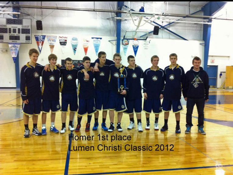 The Mariners JV Basketball team won all three of its games in the Lumen Christi Classic to bring home the tournament trophy,