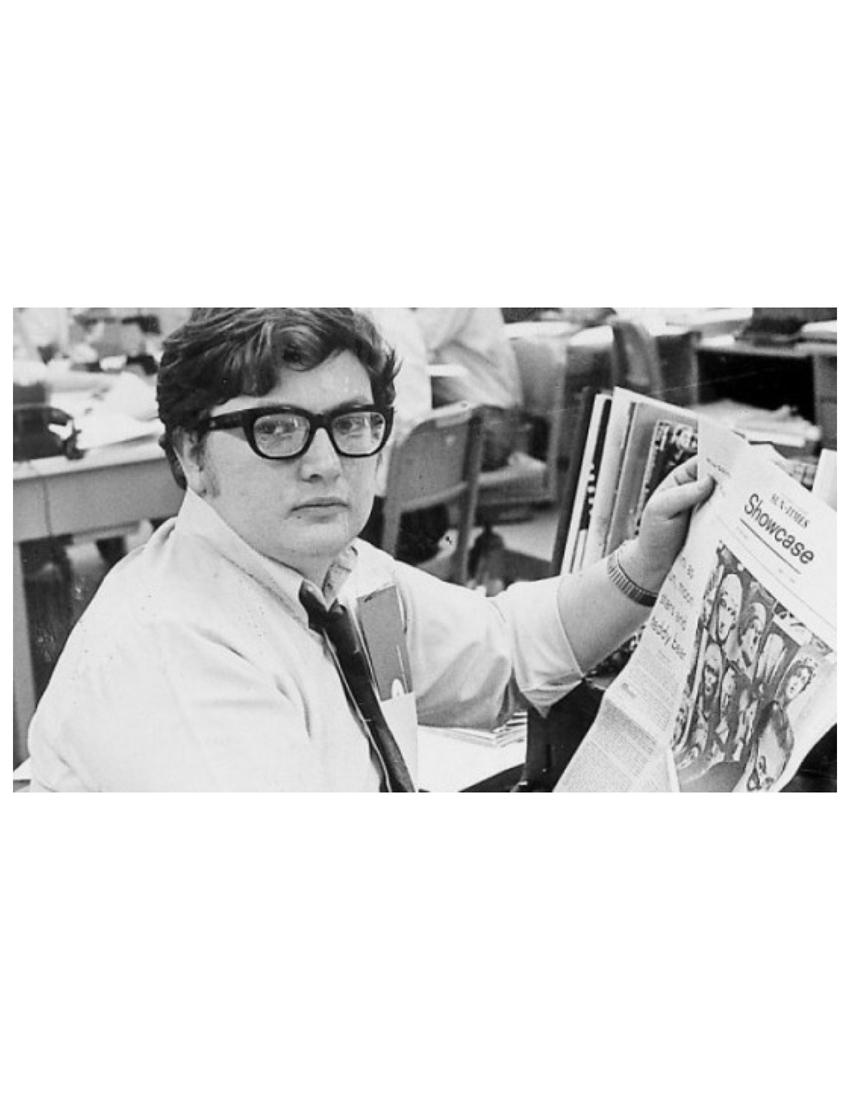 A younger Roger Ebert in a still from “Life Itself.”-Photo provided