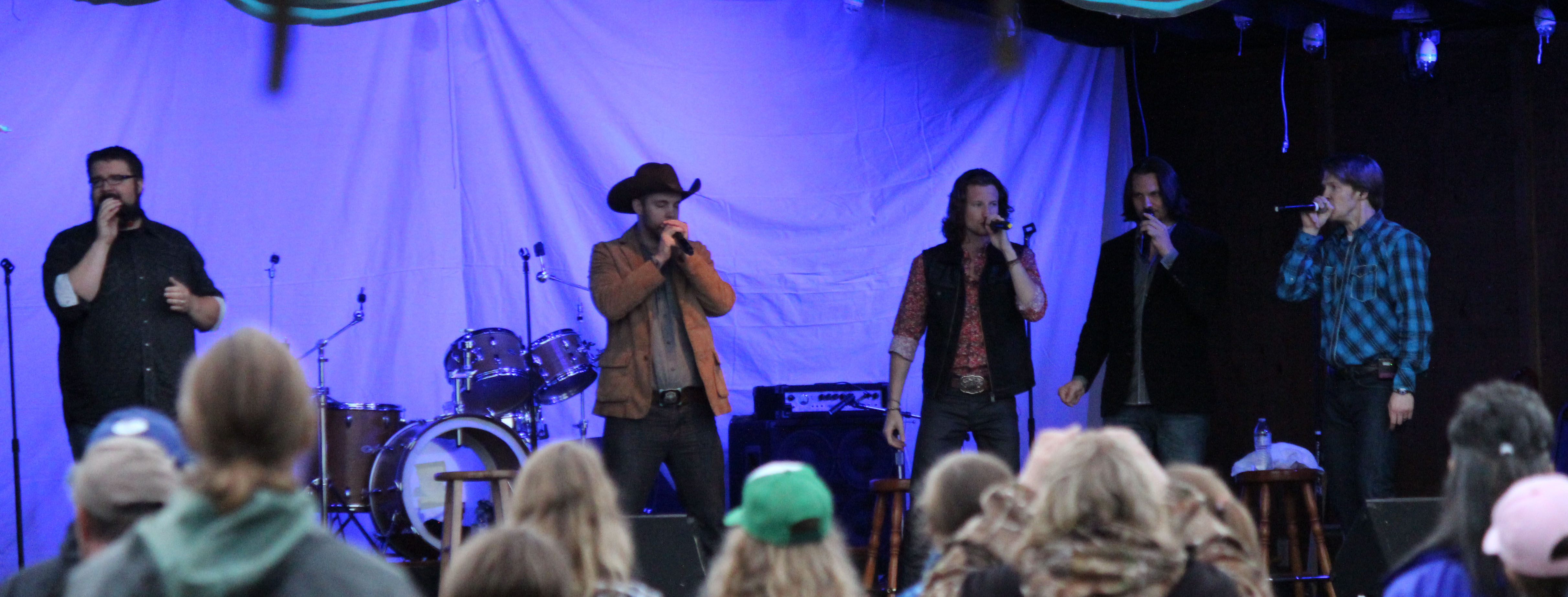 Home Free performing at the Kenai Peninsula Fair on Saturday night.-Photo by McKibben Jackinsky; Homer News