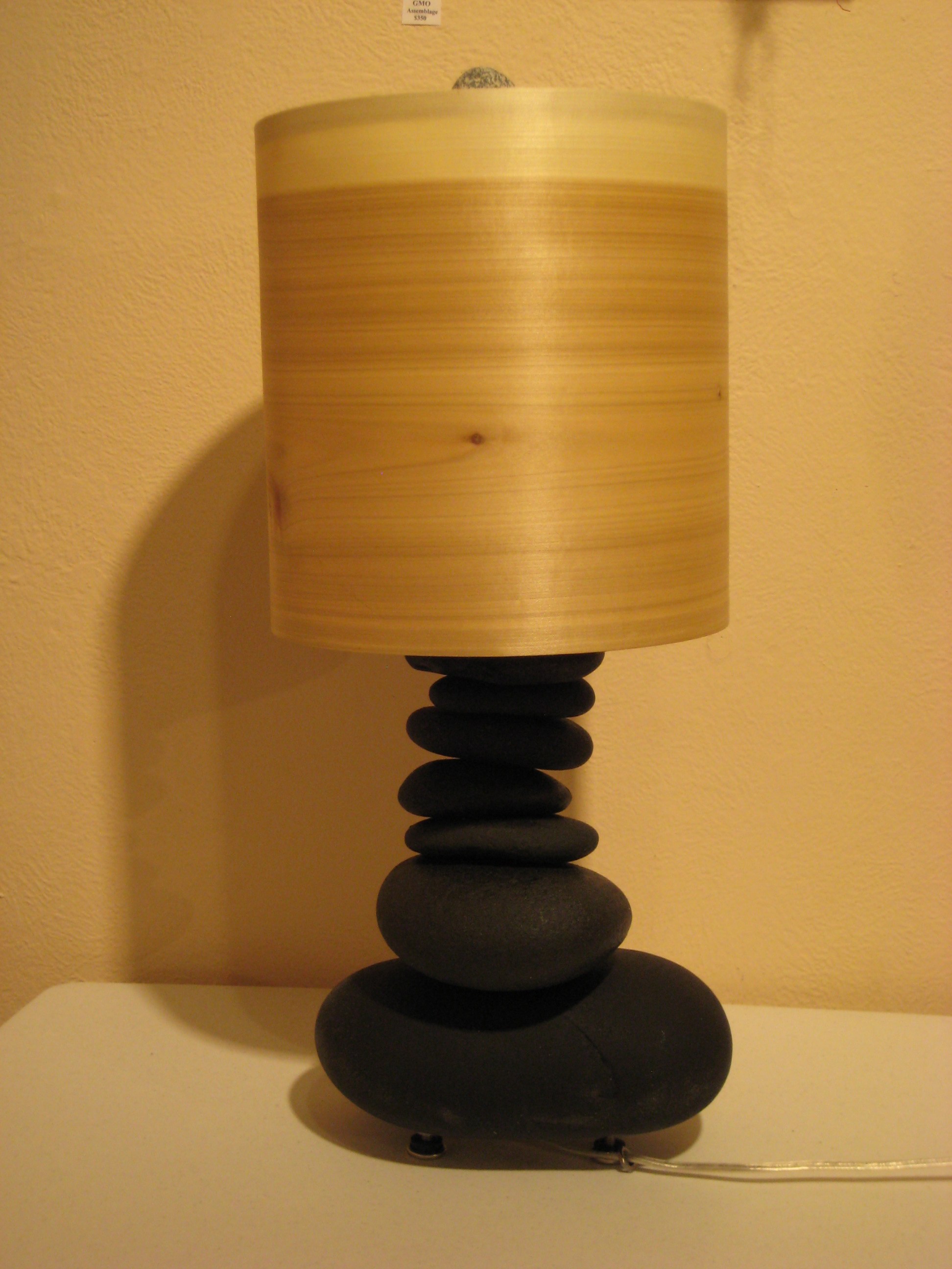 A stone and wood lamp by Dan Fischer.-Photo provided