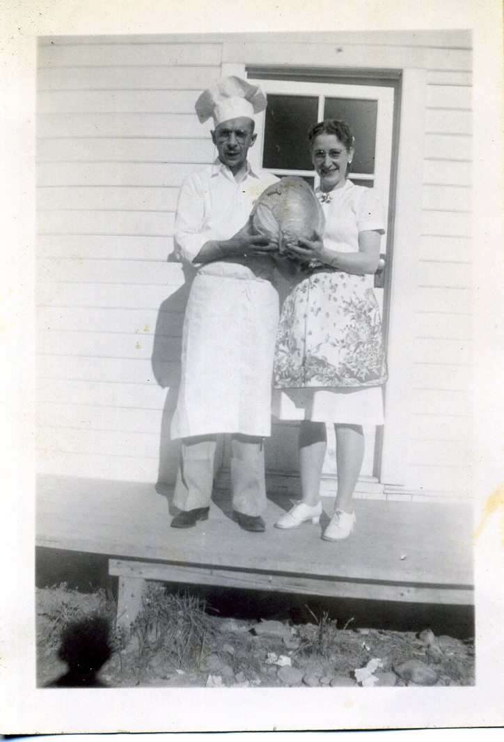 Walt and Laura Keller in front of the Homer Cafe and Club, 1941.-Photo provided; Adrienne Sweeney