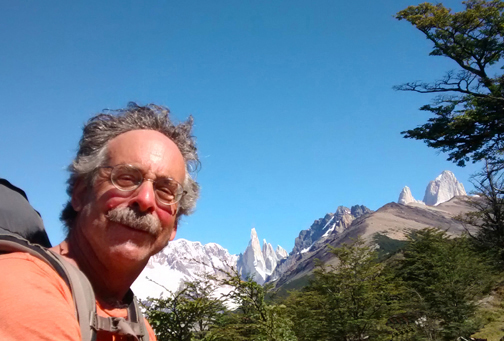 Michael Feraudo Jr. of Homer is shown in front of Cerro Torre, while hiking in Patagonia earlier this month.