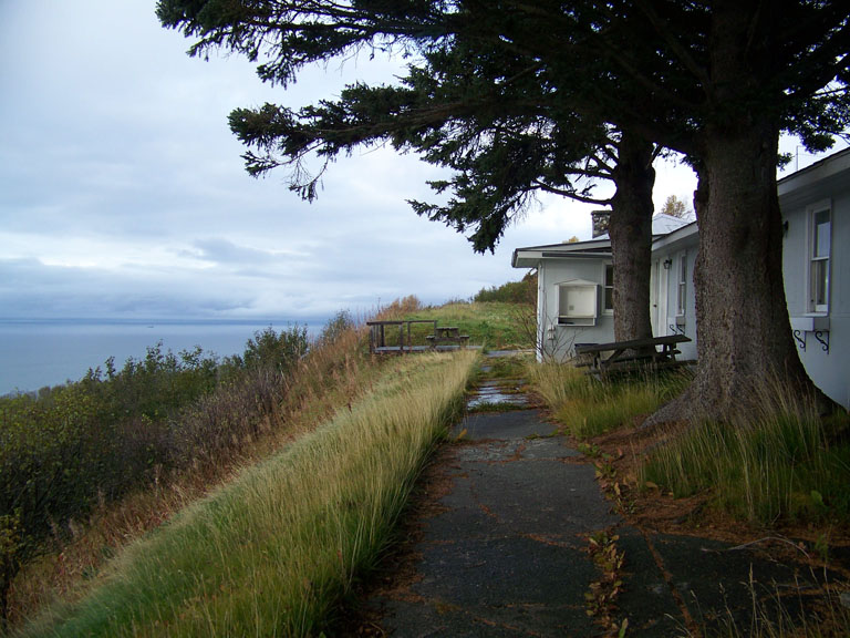 Boasting a “stunning forever ocean view,” Bay View Inn, closed since its owner died in 2011, also faces an uncertain future.-Photo by McKibben Jackinsky, Homer News