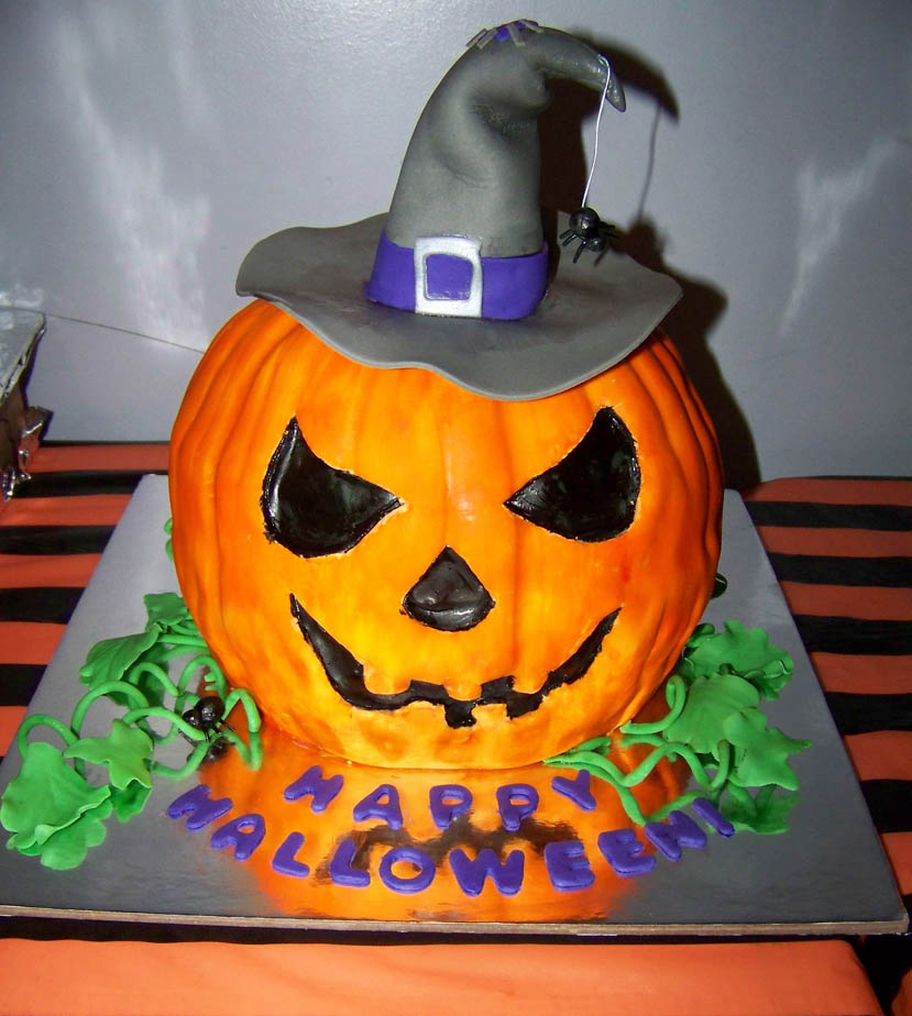 This Jack O'Lantern cake by Darcy's Decadent Designs was one of several scary items included in a dessert auction supporting Chapman School's eighth-grade activity fund.-Photo by McKibben Jackinsky, Homer News