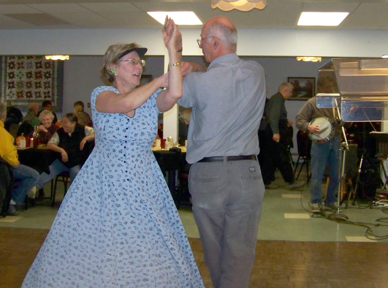 Homer Senior Citizens board member Merlin Cordes and his wife, Carol, dance at a senior center dinner-dance.-Photo by McKibben Jackinsky, Homer News