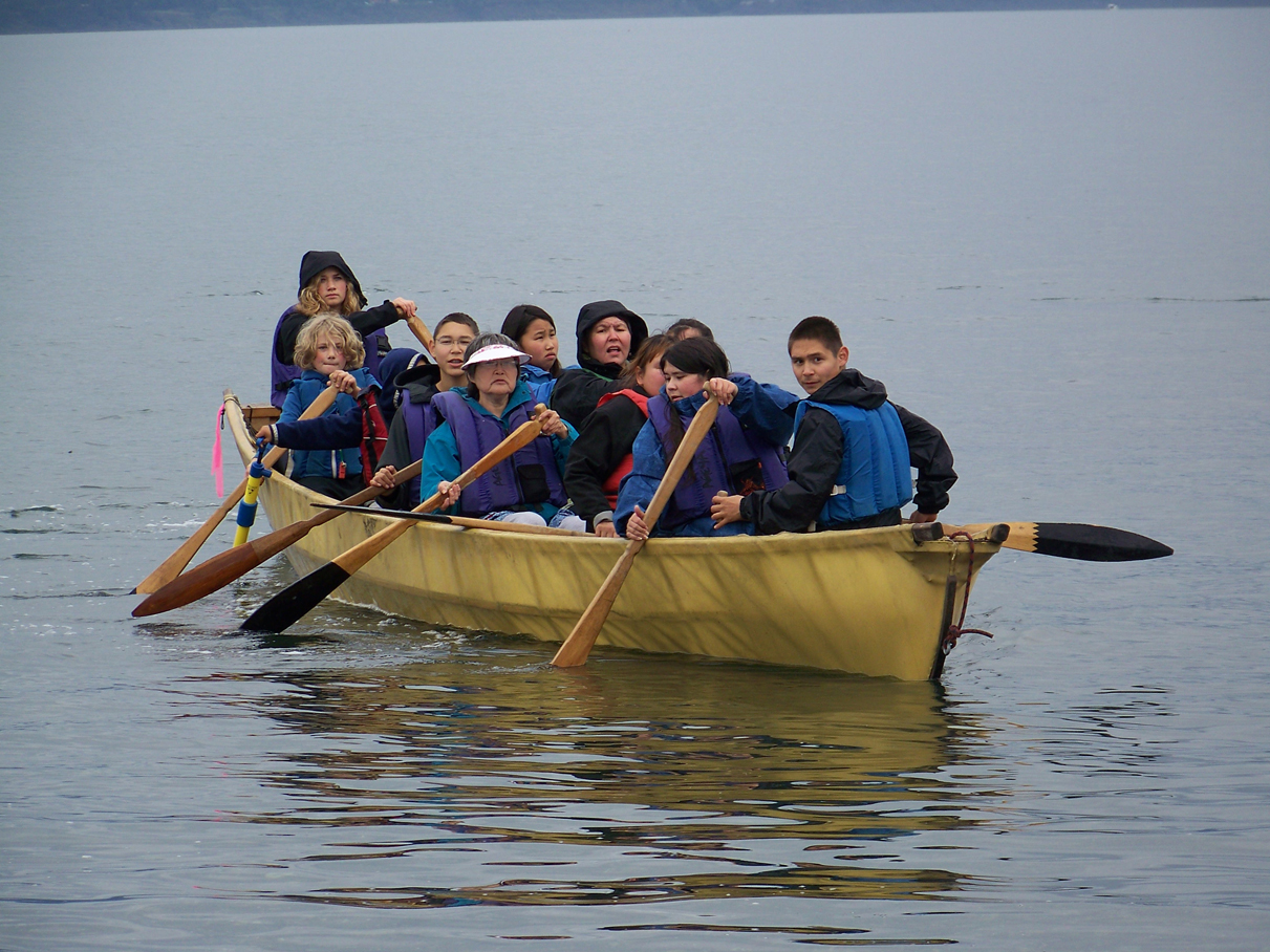 One of three kayaks arrives on the Homer Spit.-Photo by McKibben Jackinsky, Homer News