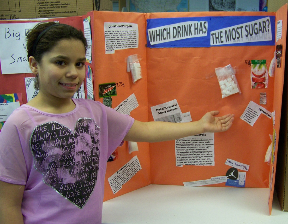 Wanting to find the drink with the least amount of sugar is the inspiration behind Jade Robuck’s science fair project.
