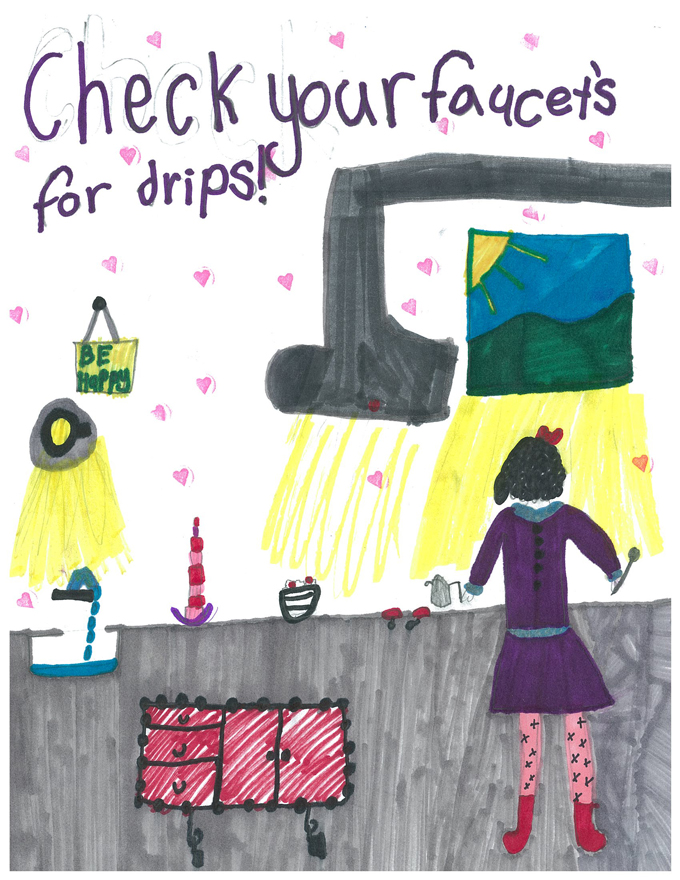 The poster created by McNeil Canyon Elementary School student Fiona Hatton is one of three winners in a poster contest held by the Alaska Rural Water Association.