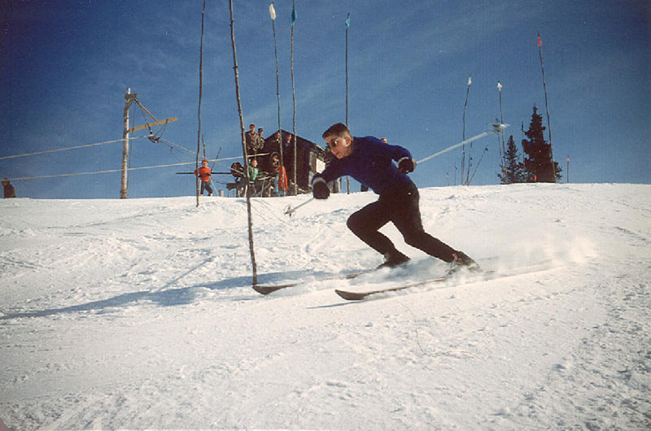 A skier races at the second Homer Rope Tow off Ohlson Mountain Road.-Photo by Jake McLay