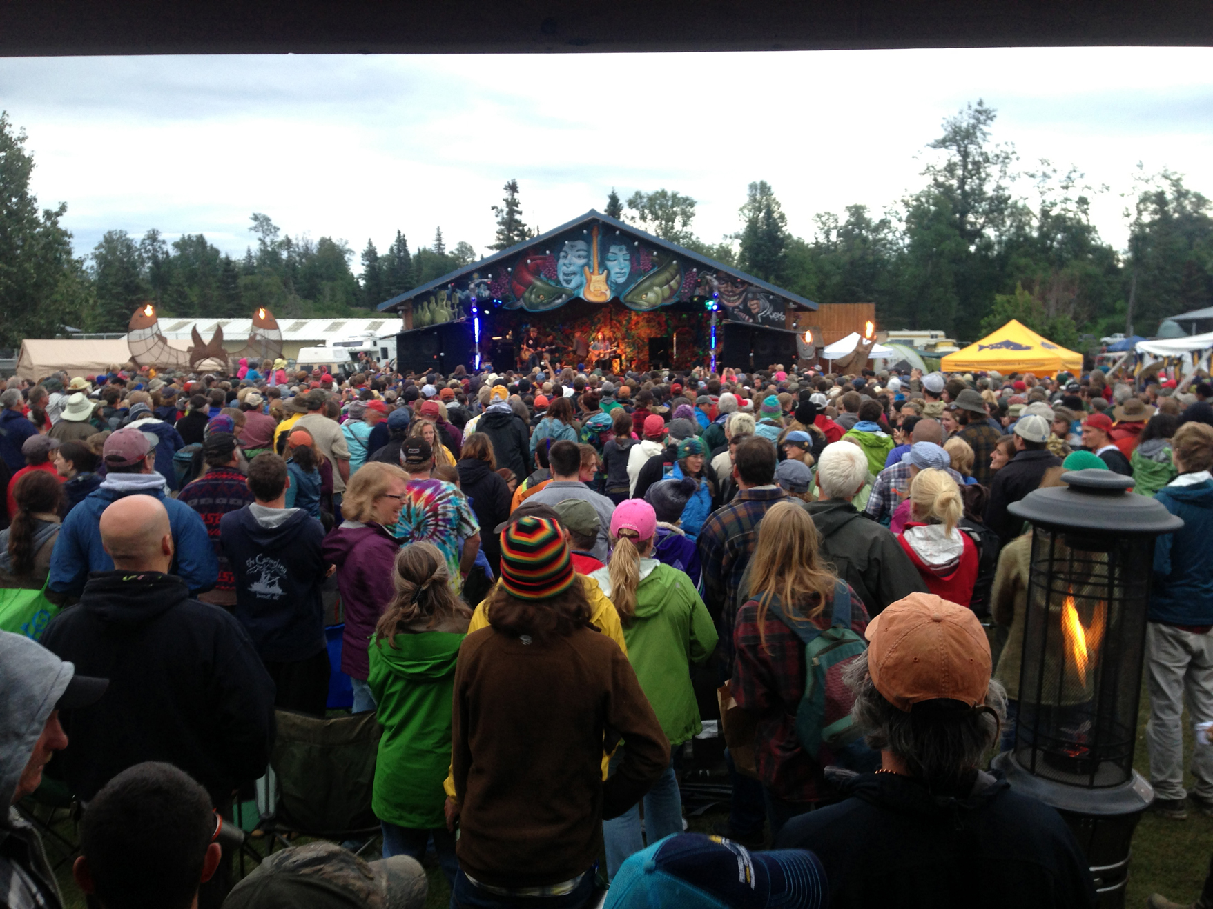 The Salmonstock crowd gathers before the main stage-Photo by Kate Huber, Renewable Resources Foundation
