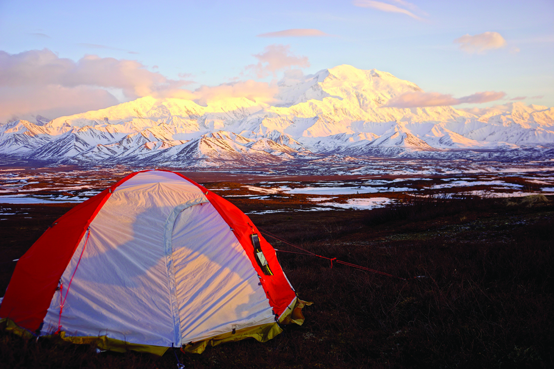 The four mountaineers camped on the tundra before reaching the base of Denali, where they traversed over ridges and glaciers to reach the summit.      -Photo Provided